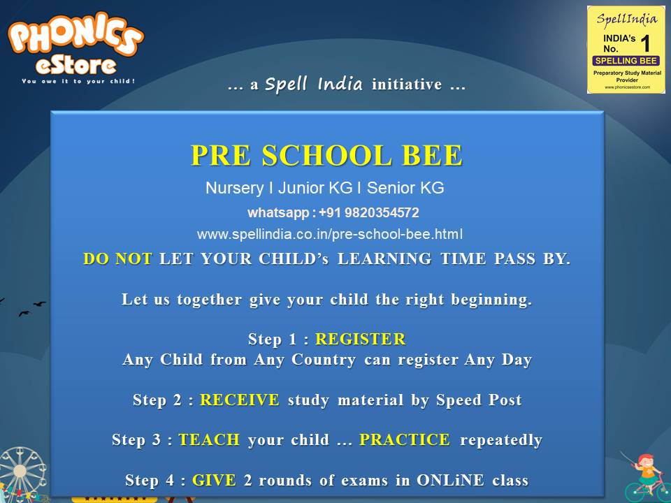 Pre School Bee exams